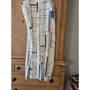 Eloquii Pull On Wide Leg Printer Dress Pants 16